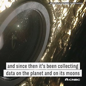 130K views · 1K reactions | After traveling roughly 1 billion miles, NASA's Cassini spacecraft crashed into Saturn in a fiery demise.   | CNBC | Facebook