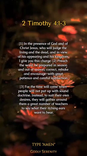 2 Timothy 4:1-3 | Godly Serenity