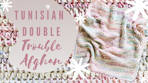 Tunisian Double Trouble Afghan | Free Beginner Tunisian Crochet Pattern