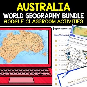 Australia Geography Google Classroom Activity BUNDLE for Distance Learning