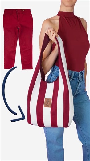 DIY Hobo Bag from Old Jeans easily Miarti🪡🧵✂️ 👜✌️