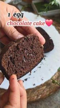 Only 1 egg + simple ingredients = pure chocolate magic 😍🍫Try this super soft and moist cake recipe