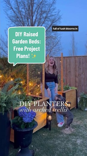 Easy DIY Raised Planter Boxes! 🪴🌱 These were so much fun to build for my friend Chelsey, and I can’t wait to see the trellis fill in over the summer creating a stunning green arch and connecting her garden beds! 🌱🥰 Head to www.plantprojectcanada.com to read a full how-to in detail so that you can build these too! How-to linked in Bio! Follow @Plant Project Canada for Garden inspiration and Follow Once Upon a Bungalow for More Home & DIY! #PlantProjectCanada #MiracleGroCanada #keepgrowing #mi
