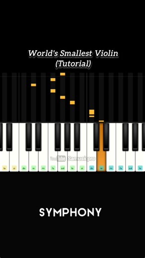 World's Smallet Violín Ajr Tutorial piano fácil #worldssmallest #shortvideo