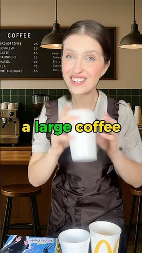 Ordering coffee ☕️ #englishlanguage #englishtips