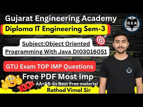 💯Object Oriented Programming With Java TOP IMP Questions 2025🔥| Diploma IT Sem-3📘| GTU IMP✨ #gtuimp
