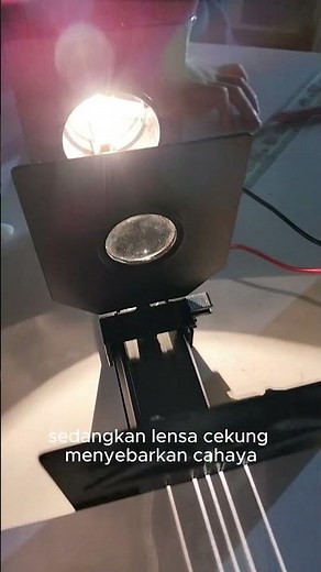 PRAKTIKUM PEMBIASAN CAHAYA PADA LENSA CEKUNG DAN CEMBUNG DENGAN KIT OPTIK