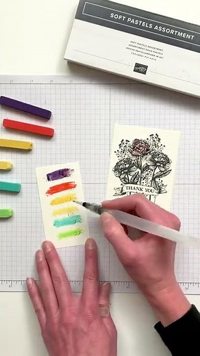 Watercoloring with Pastels Technique: How to Use Watercolor Pastels for DIY Handmade Cards
