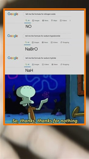 NO NaBrO NaH = Pain 😐