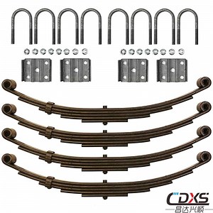[Hot Item] Double Eye/Long Tapered/Truck Parts/ Leaf Spring Suspension System OEM ODM Custom 6K Tandem Trailer Axle Suspension Kit 3000# Leaf Springs U-Bolt Kit