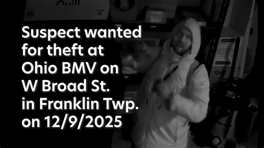 Help detectives identify theft suspect Franklin County Sheriff’s Office detectives are looking to identify this suspect, who was captured on video, breaking into the Ohio BMV at 4161 W. Broad Street in Franklin Township. This incident happened on December 9, 2025, when the suspect forced entry through the rear door around 1:26 a.m. The suspect then left, but returned a few hours later and stole 25 handicap placards and 25 Ohio APV license plates. Detectives are now asking the public for help to 