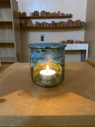 Moroccan Handmade Ceramic Oil Burner – Tealight Diffuser, Aromatherapy Warmer – Rustic Glazed Home Decor - Etsy