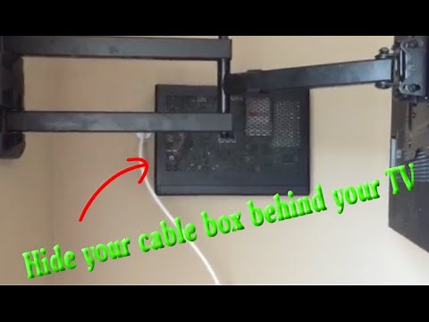 Hide Cable Verizon Box behind TV on Wall