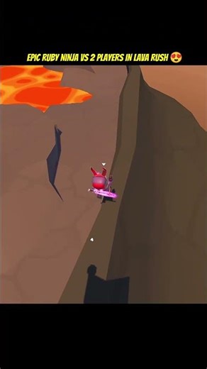Epic Ruby Ninja Vs 2 Players Battle In Lava Rush 😍 Stumble Guys 0.84.5 Update 🔥