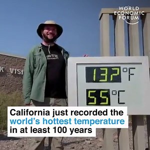 230K views · 3.8K reactions | The hottest temperature the Earth has ever seen.  Read more: https://bit.ly/2CH90aP | World Economic Forum | Facebook