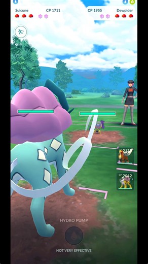 Legendary Suicune DESTROYS Shadow Dewpider! Team GO Rocket Battle | Pokemon GO #Shorts