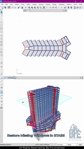 How to Restore Missing Windows in ETABS!