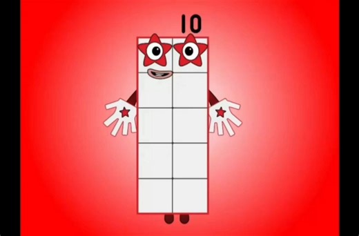 Number blocks：逐渐扭曲 但是每个数字乘以10 10～100