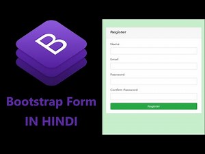 Responsive Login and Register form using bootstrap in hindi.