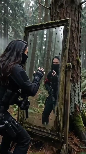 A girl invisible in mirror #shorts