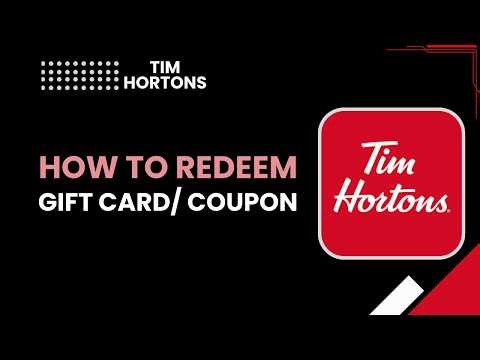 How to redeem gift card coupon code on Tim Hortons app