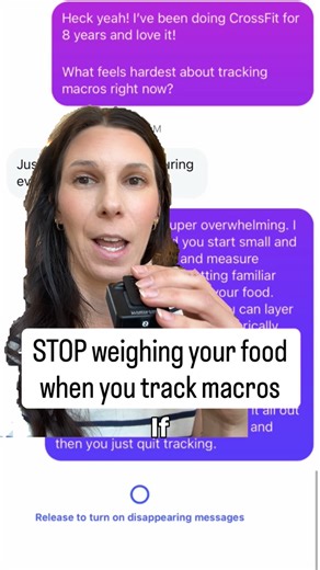 Amber Brueseke on Instagram: "Comment BOOTCAMP to join my 5-Day Macro Tracking Bootcamp starting Monday, January 26th. If you’re a new macro counter, stop weighing your food. Wait, what? Yes. I’m serious. I know, I know, you’ve been told to weigh and measure everything to be “accurate.” But here’s what actually happens: You start tracking. You weigh every single food - the chicken, the rice, the broccoli, the olive oil, even the lettuce and so it takes 30 minutes to log one meal. You do this for