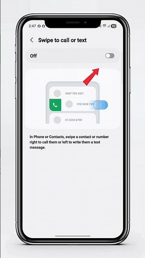 Swipe to call or text | Samsung call text feature #samsung #call #shorts #youtube #ytshorts