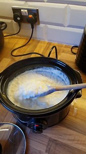 Slow Cooker Rice Pudding Done ✅ will wait until its cooled and portion it up ready for the fridge and freezer 💖 As you will see i removed it immediately from the slow cooker as explained this morning about the residual heat cooking the rice which keeps absorbing the milk which = CLAGGY MESS 🤣🤣 I made this on my live this morning press here for written recipe https://julesthelazycook.co.uk/?s=rice pudding #julesthelazycook #familymeals #slimmingworld #slowcooker | Jules The Lazy Cook