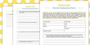 Parents/Carers Exit Evaluation Form for Private Childcare Settings