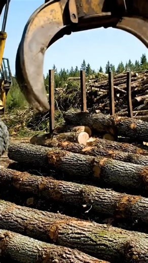 Unstoppable Power: Watch This Hydraulic Grapple Master the Art of Logging Efficiency
