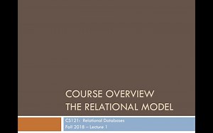 加州理工学院公开课：Relational Databases（无字幕）关系数据库系统原理；相似课程推荐：加州大学伯克利分校 CS 186、CMU 15-445