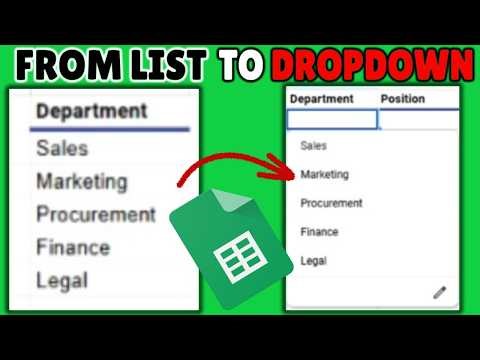 Turn Your Spreadsheet List into a Dynamic DROPDOWN List (From a Range) In Google Sheets
