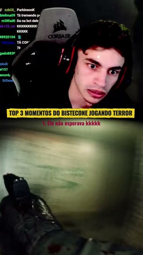 Top 3 momentos do bistecone jogando terror 😨😨