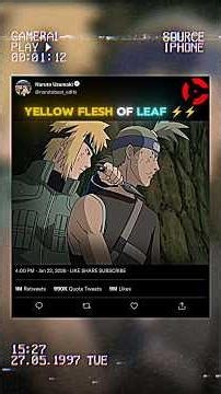 MINATO TEAM 7 ☠️ KAKASHI NEW JUTSU 😱😈 YELLOW FLASH OF LEAF ⚡💥