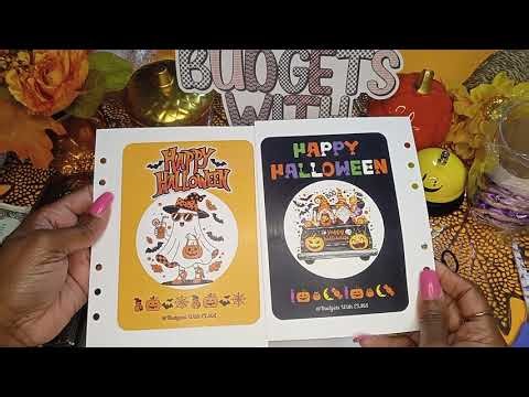 New HALLOWEEN Binder Setup👻 / FREE Template In My Ko-Fi Shop + Etsy Haul 🧡Cash Envelope System👻🎃🧟