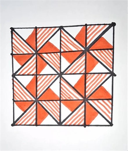 HOW TO DRAW A SIMPLE TRIANGLE PATTERN IN CIRCLE #easy#drawing#happy#trending#diy@A.D.art&craft world