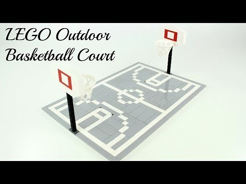 LEGO Outdoor Basketball Court w/ Backboard Tutorial