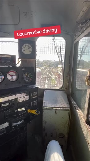 Inside a locomotive cabin,,that's how it looks. #train #railway #railroad #railfans #viral