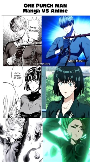 OPM - Manga VS Anime ft. Fabuki, Amai Mask, Tatsumaki #Anime #OPM #Manga #Viral