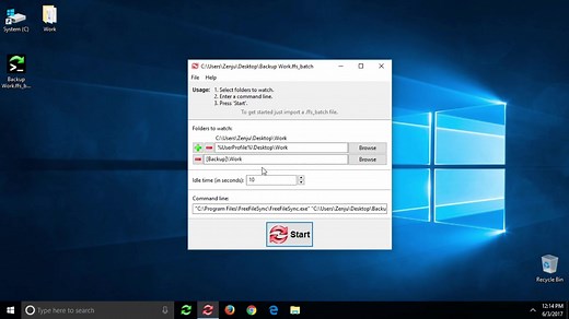 备份软件 FreeFileSync 使用教程 : RealTimeSync 中文字幕