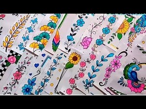 100 BEAUTIFUL BORDER DESIGNS/PROJECT WORK DESIGNS/A4 SHEET/FRONT PAGE DESIGN FOR SCHOOL PROJECT 🎀📚
