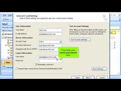 Setting up Outlook 2007