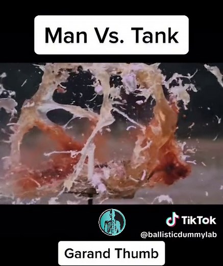 Man Vs. Tank! Well our Loaded Bllistic Torso. @garand_thumb_official headed out to @drivetanks and decided to see what a tank projectile damage would be to a Ballistic Dummy. The reaults are terryfing yet satisfying watching in high speed. #garandthumb #drivetanks #manvstank #ballisticdummylab #texas #ballisticgel #notarealbody