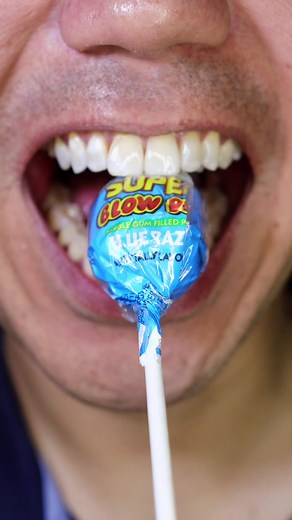Charms Super Blow Pop Blue Razz ASMR Experience