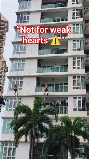 This is how high-rise jobs really look 💪 #ropeaccess#ropelife #ropeaccess #dangerousjobs #malaysia”