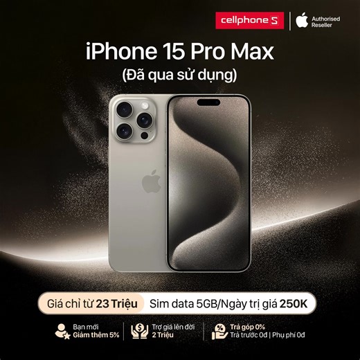  iPhone 15 Series Đã Qua Sử Dụng - Đẹp Như Mới  Tặng thêm Sim/Esim...