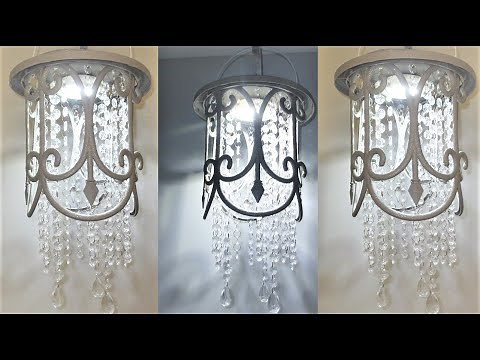 Dollar Tree DIY Crystal Chandelier from a Garden Fence | Glam Home Decor | Dollar Tree DIY