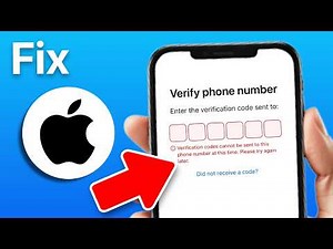 Verification codes cannot be sent to this phone number at this time (APPLE FIX)