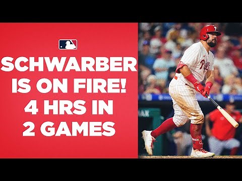 Kyle Schwarber is ON FIRE!! Has hit FOUR home runs in TWO games!!