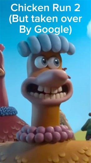 Chicken Run (But Taken Over By Google) Part 1 English #chickenrundawnofthenugget #fyp #viral #google